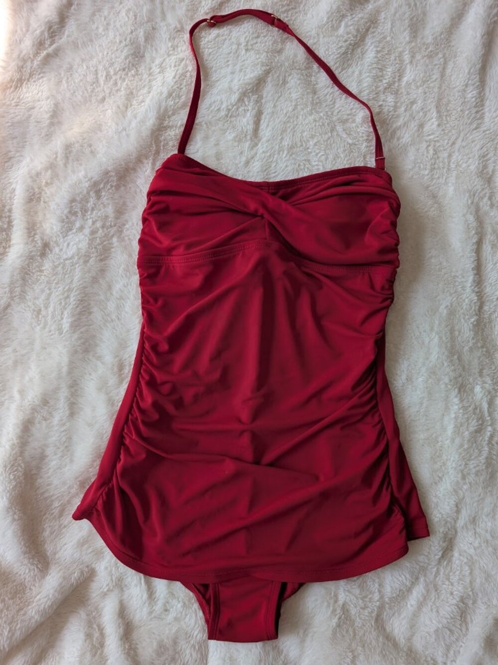 Ruby red Jantzen one piece swimsuit w/ detachable straps sz 4